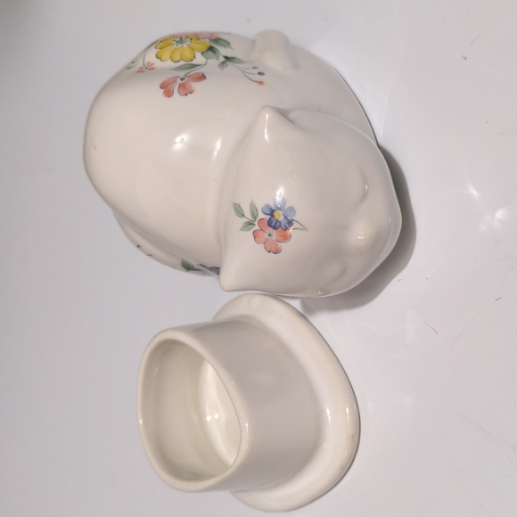 Vintage Porcelain White Kitty Cat Trinket Dish - Japan - Picture 8 of 11